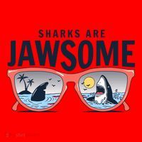 Sharks Are Jawsome Sunglasses Beach Ocean Week Santa Hat thumb 1