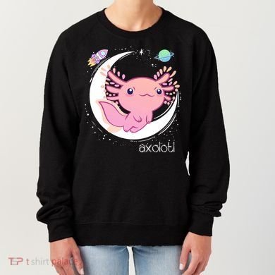 Space Axolotl Kawaii  Pastel Goth  Japan Anime Comic Women's Sweatshirt