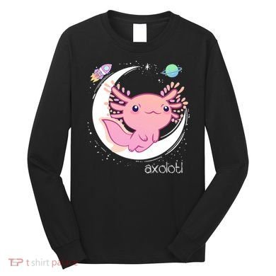 Space Axolotl Kawaii  Pastel Goth  Japan Anime Comic Long Sleeve Shirt