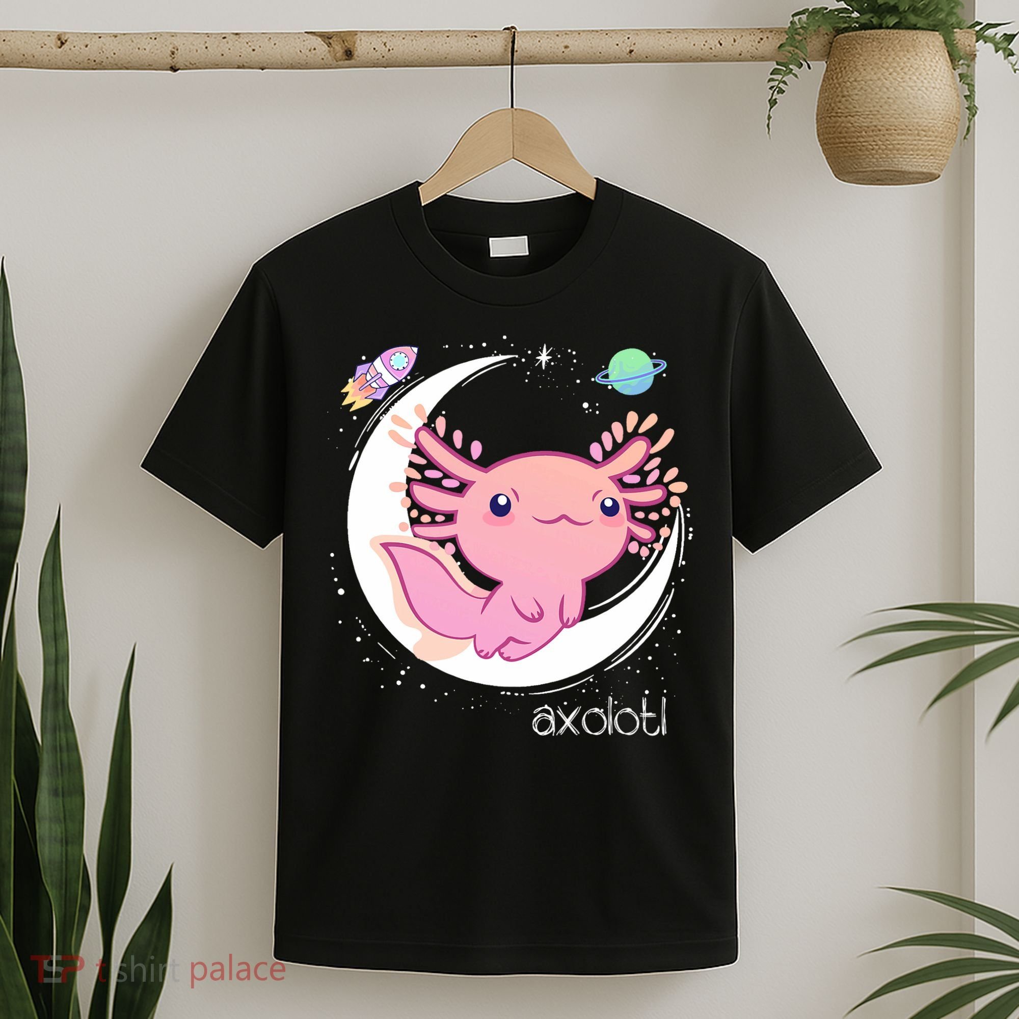 Space Axolotl Kawaii  Pastel Goth  Japan Anime Comic T-Shirt