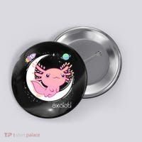 Space Axolotl Kawaii  Pastel Goth  Japan Anime Comic Button thumb 0