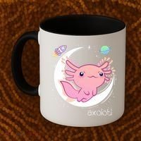 Space Axolotl Kawaii  Pastel Goth  Japan Anime Comic Coffee Mug thumb 2