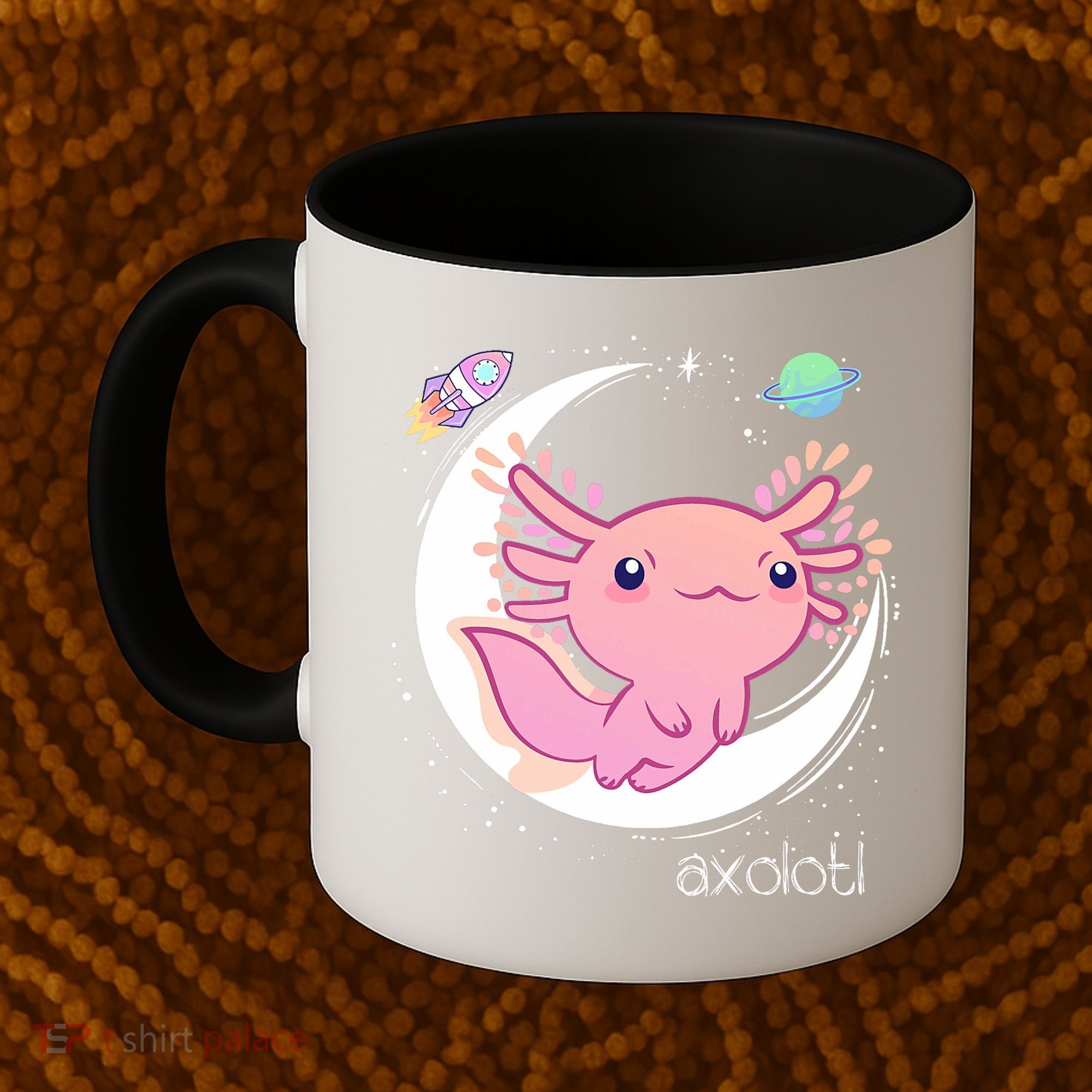 Space Axolotl Kawaii  Pastel Goth  Japan Anime Comic Coffee Mug
