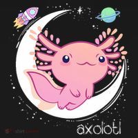 Space Axolotl Kawaii  Pastel Goth  Japan Anime Comic Coaster thumb 2