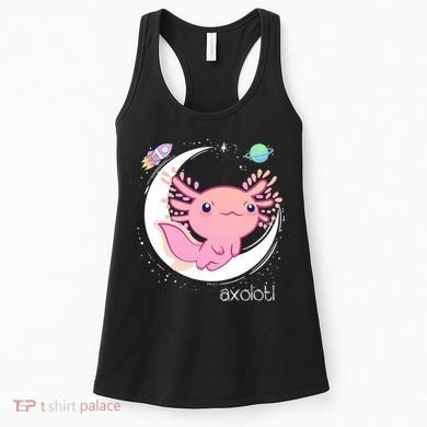 Space Axolotl Kawaii  Pastel Goth  Japan Anime Comic Women's Tank Top
