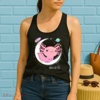 Space Axolotl Kawaii  Pastel Goth  Japan Anime Comic Women's Tank Top thumb 2