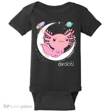 Space Axolotl Kawaii  Pastel Goth  Japan Anime Comic Baby Bodysuit