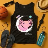 Space Axolotl Kawaii  Pastel Goth  Japan Anime Comic Tank Top thumb 4