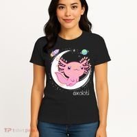 Space Axolotl Kawaii  Pastel Goth  Japan Anime Comic Women's T-Shirt thumb 4