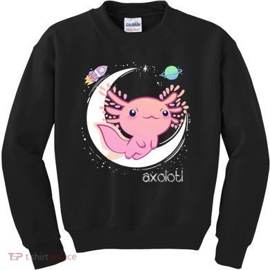 Space Axolotl Kawaii  Pastel Goth  Japan Anime Comic Kids Sweatshirt