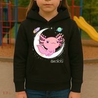 Space Axolotl Kawaii  Pastel Goth  Japan Anime Comic Kids Hoodie thumb 3