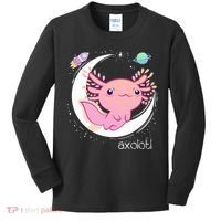 Space Axolotl Kawaii  Pastel Goth  Japan Anime Comic Kids Long Sleeve Shirt thumb 0
