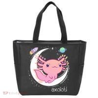 Space Axolotl Kawaii  Pastel Goth  Japan Anime Comic Tote Bag thumb 0
