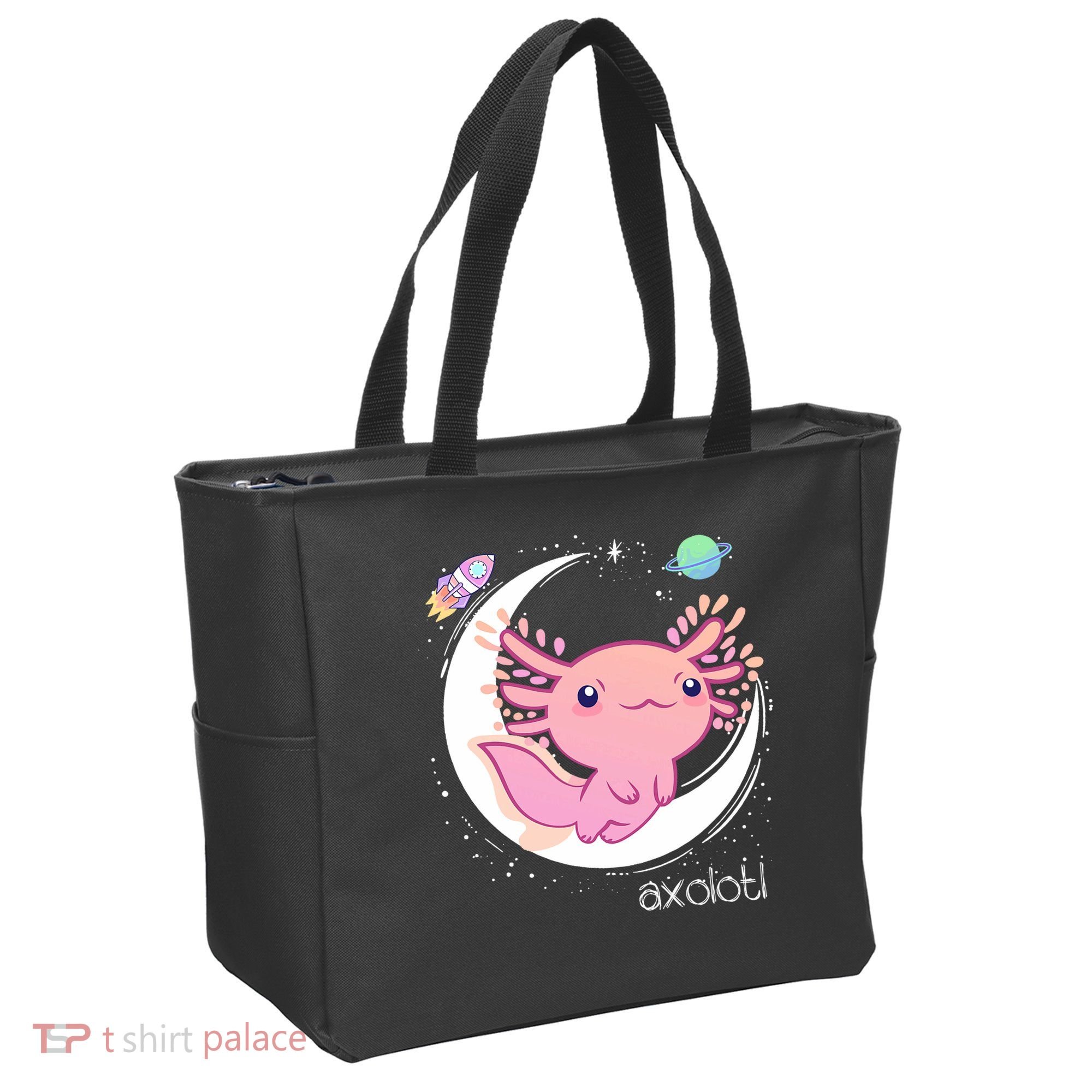 Space Axolotl Kawaii  Pastel Goth  Japan Anime Comic Tote Bag