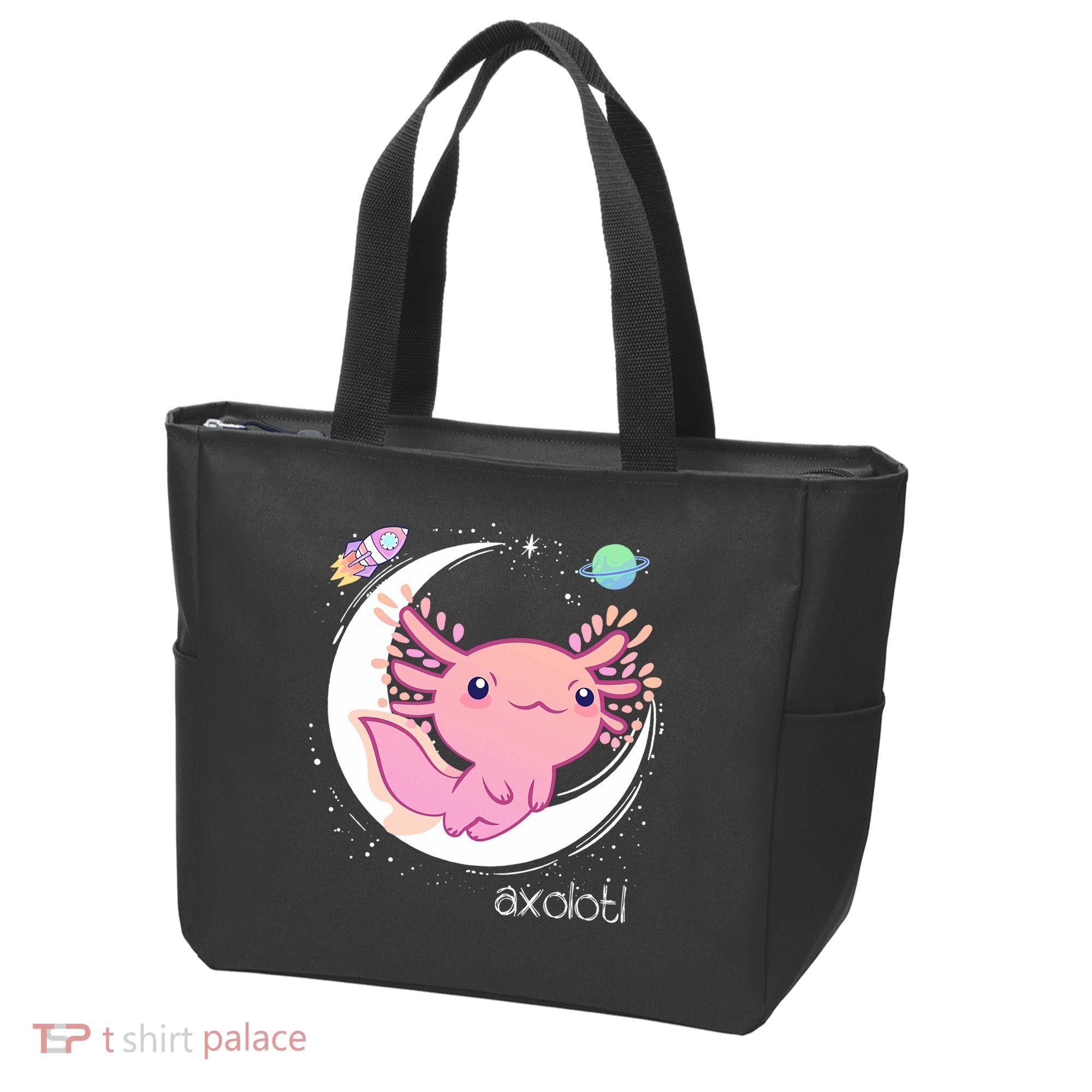 Space Axolotl Kawaii  Pastel Goth  Japan Anime Comic Tote Bag