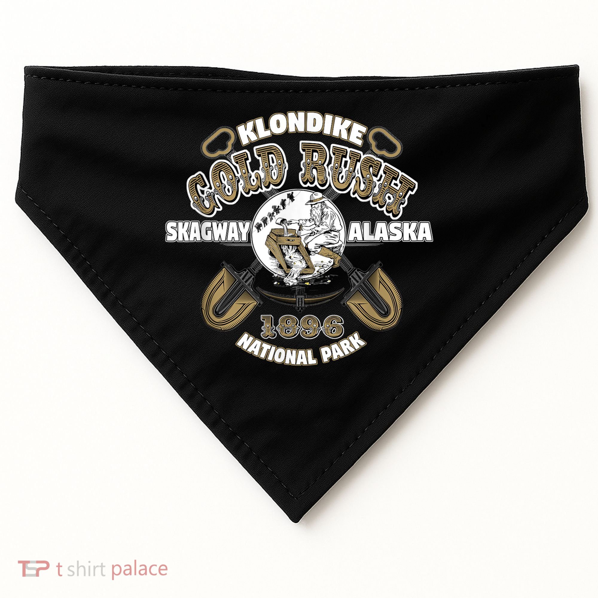 Skagway Alaska Klondike Gold Rush Souvenir USA-Made Doggie Bandana