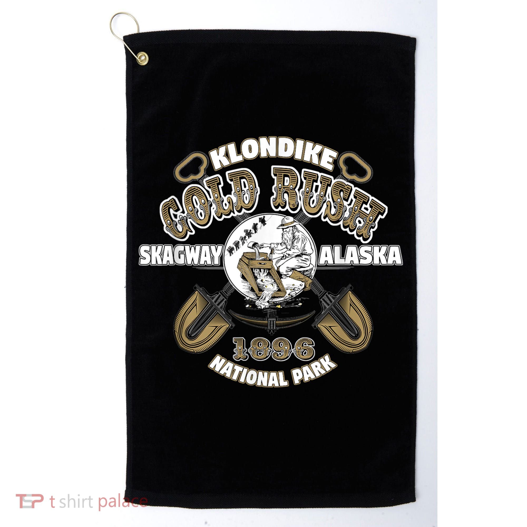 Skagway Alaska Klondike Gold Rush Souvenir Golf Towel