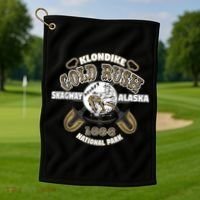 Skagway Alaska Klondike Gold Rush Souvenir Golf Towel thumb 1