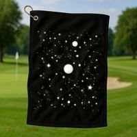 Stargazing Astronomy Lover Astrological Constellations Golf Towel thumb 1