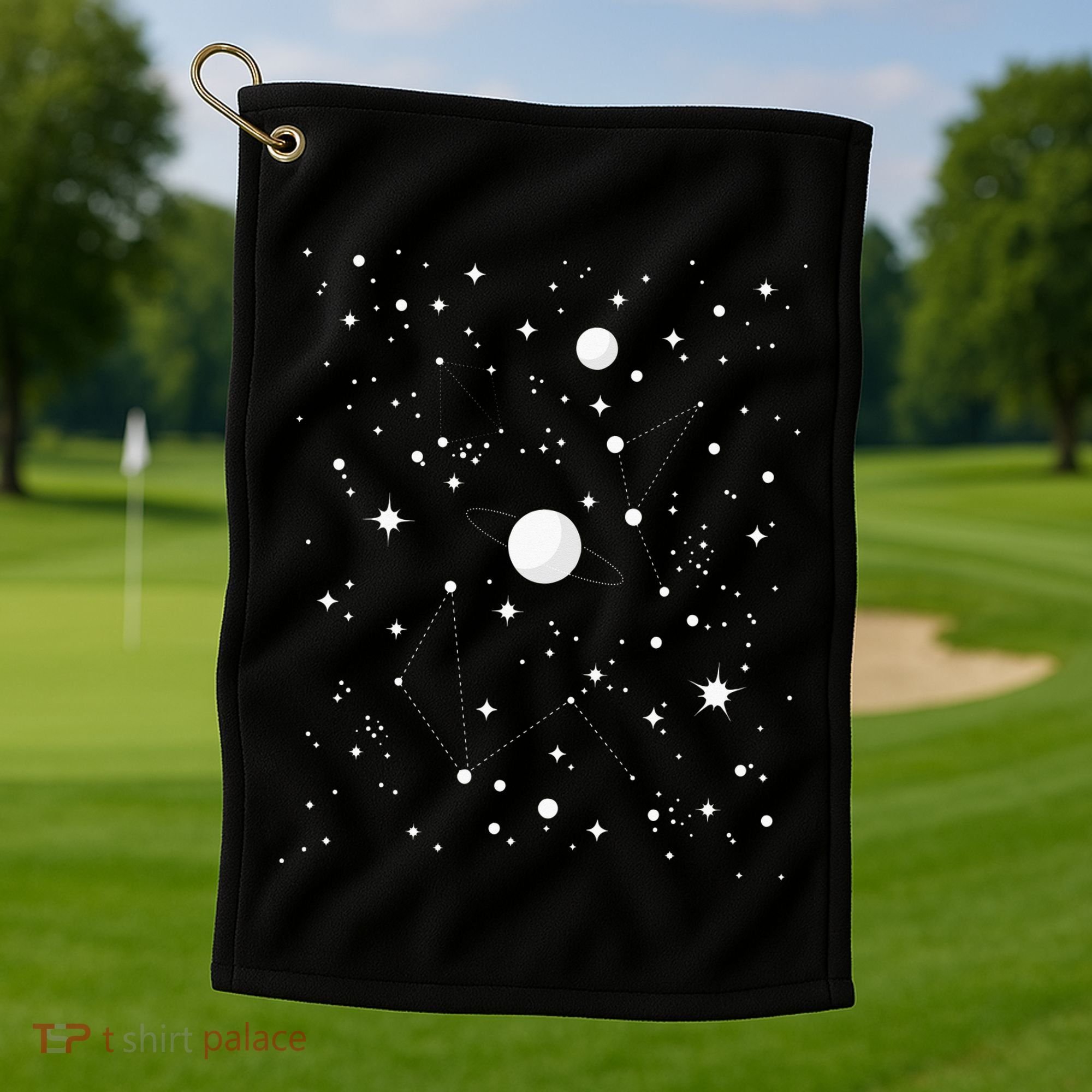 Stargazing Astronomy Lover Astrological Constellations Golf Towel