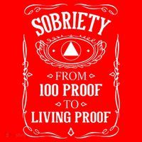 Sobriety Anniversary Living Proof NA AA Recovery Santa Hat thumb 1