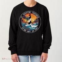St. Augustine Lighthouse Florida Retro Sunset Palm Trees Women's Sweatshirt thumb 0