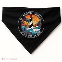 St. Augustine Lighthouse Florida Retro Sunset Palm Trees USA-Made Doggie Bandana thumb 0