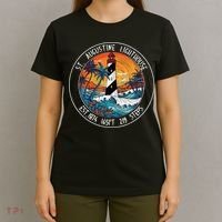 St. Augustine Lighthouse Florida Retro Sunset Palm Trees T-Shirt thumb 4