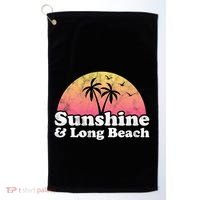 Sunshine And Long Beach Ca California Meaningful Gift Golf Towel thumb 0