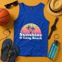Sunshine And Long Beach Ca California Meaningful Gift Tank Top thumb 4
