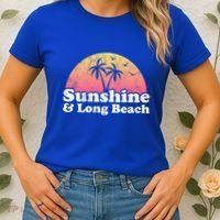 Sunshine And Long Beach Ca California Meaningful Gift Women's T-Shirt thumb 2