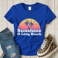 Sunshine And Long Beach Ca California Meaningful Gift Women's T-Shirt thumb 3