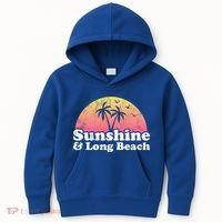 Sunshine And Long Beach Ca California Meaningful Gift Kids Hoodie thumb 0