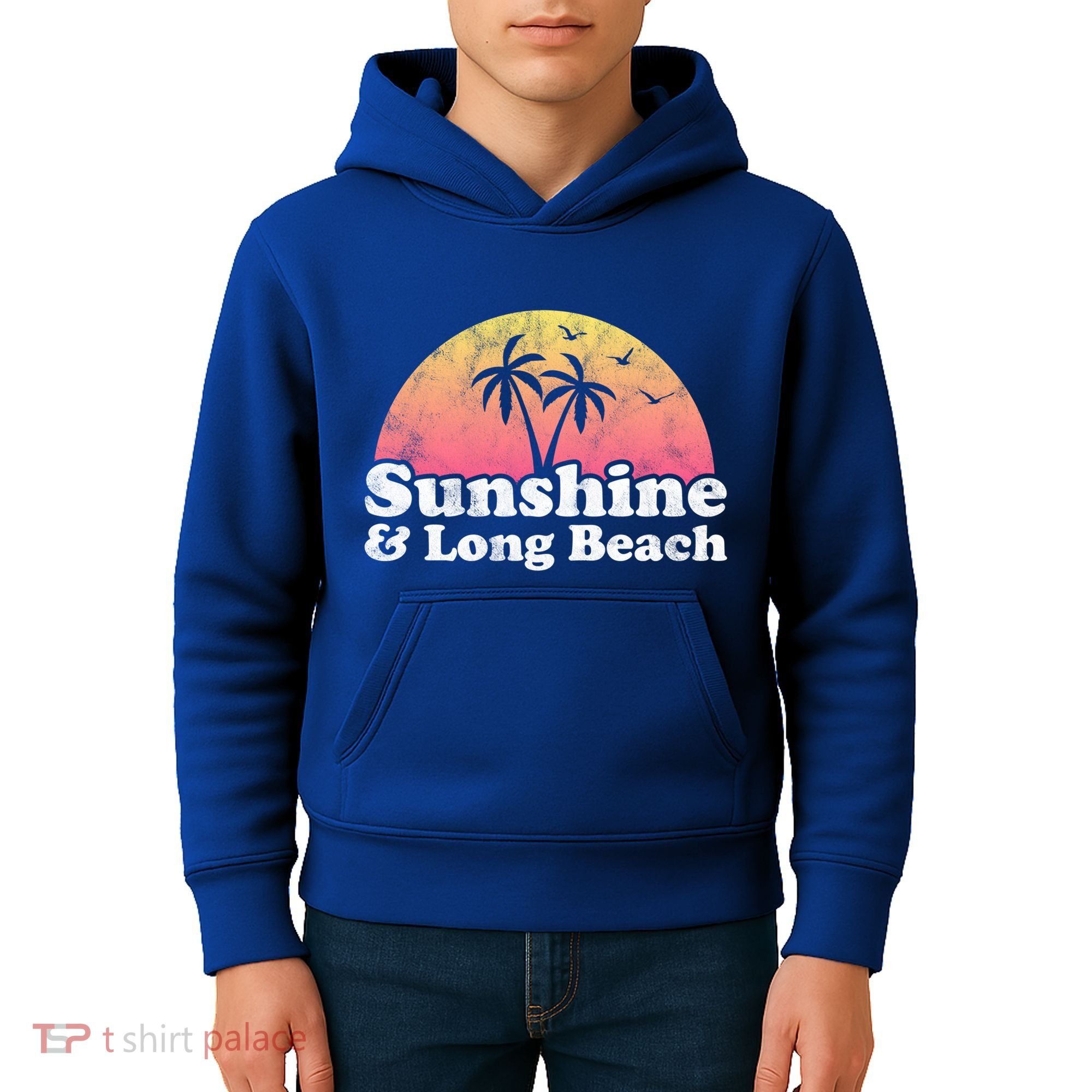 Sunshine And Long Beach Ca California Meaningful Gift Kids Hoodie