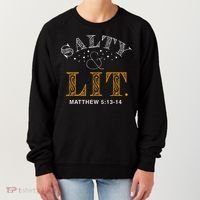 Salty And Lit Christian Bible Verse Religious Women's Sweatshirt thumb 0