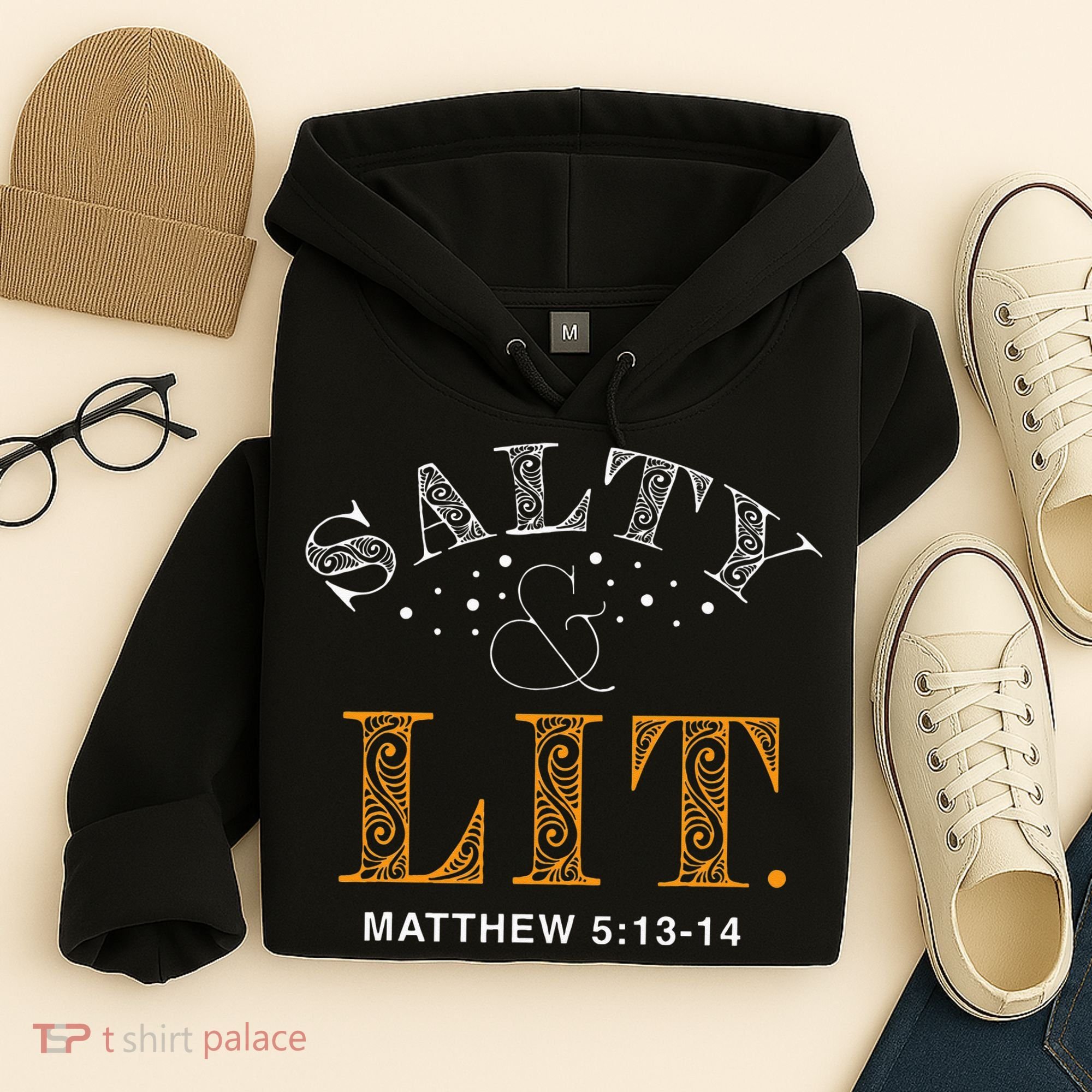 Salty And Lit Christian Bible Verse Religious Hoodie