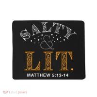 Salty And Lit Christian Bible Verse Religious Mousepad thumb 0