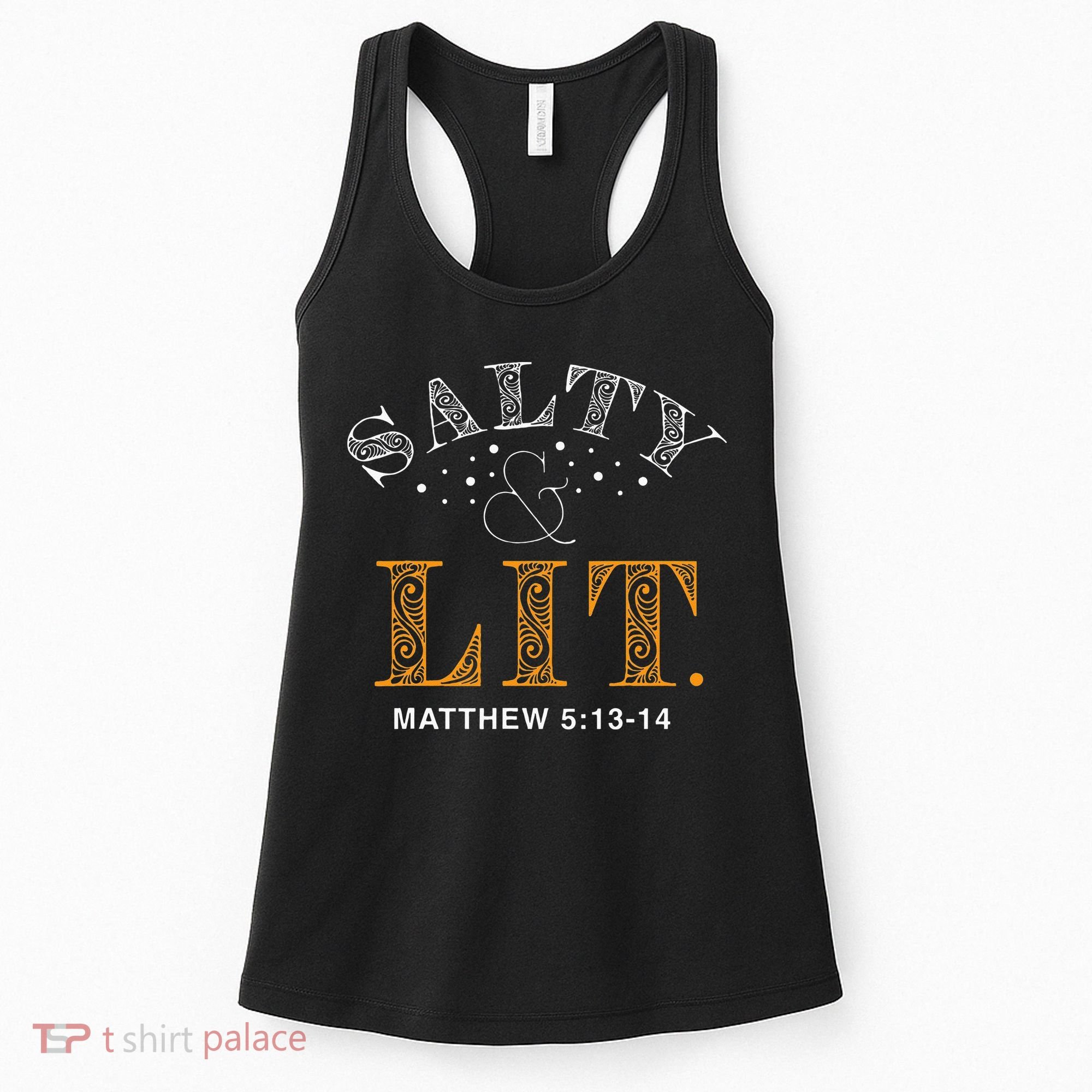 Salty And Lit Christian Bible Verse Religious Women's Tank Top