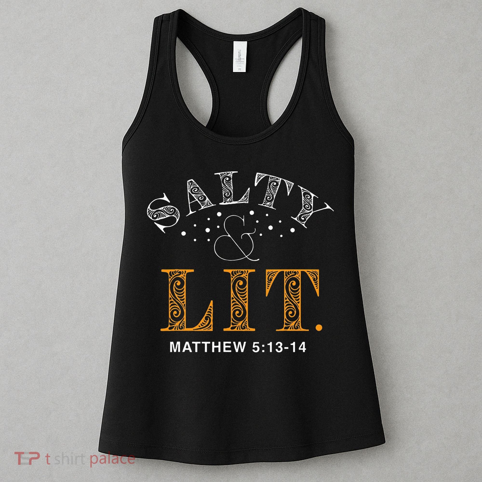 Salty And Lit Christian Bible Verse Religious Women's Tank Top