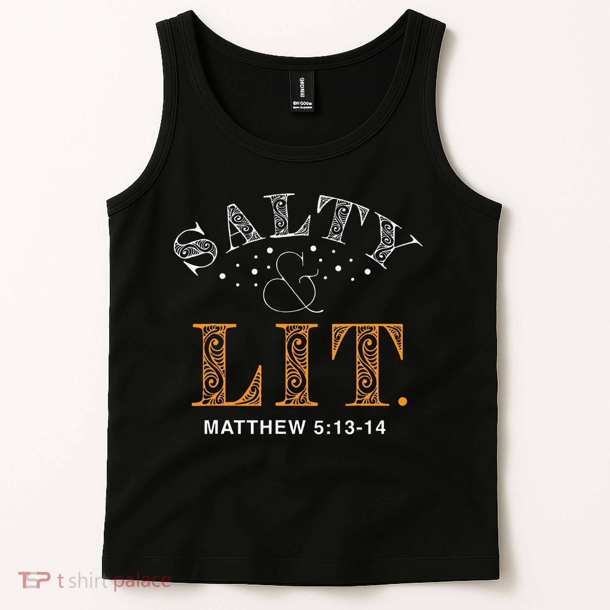 Salty And Lit Christian Bible Verse Religious Tank Top