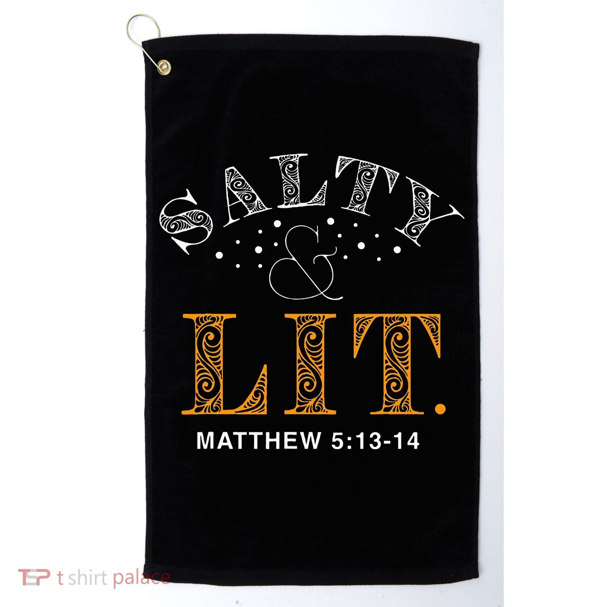 Salty And Lit Christian Bible Verse Religious Golf Towel