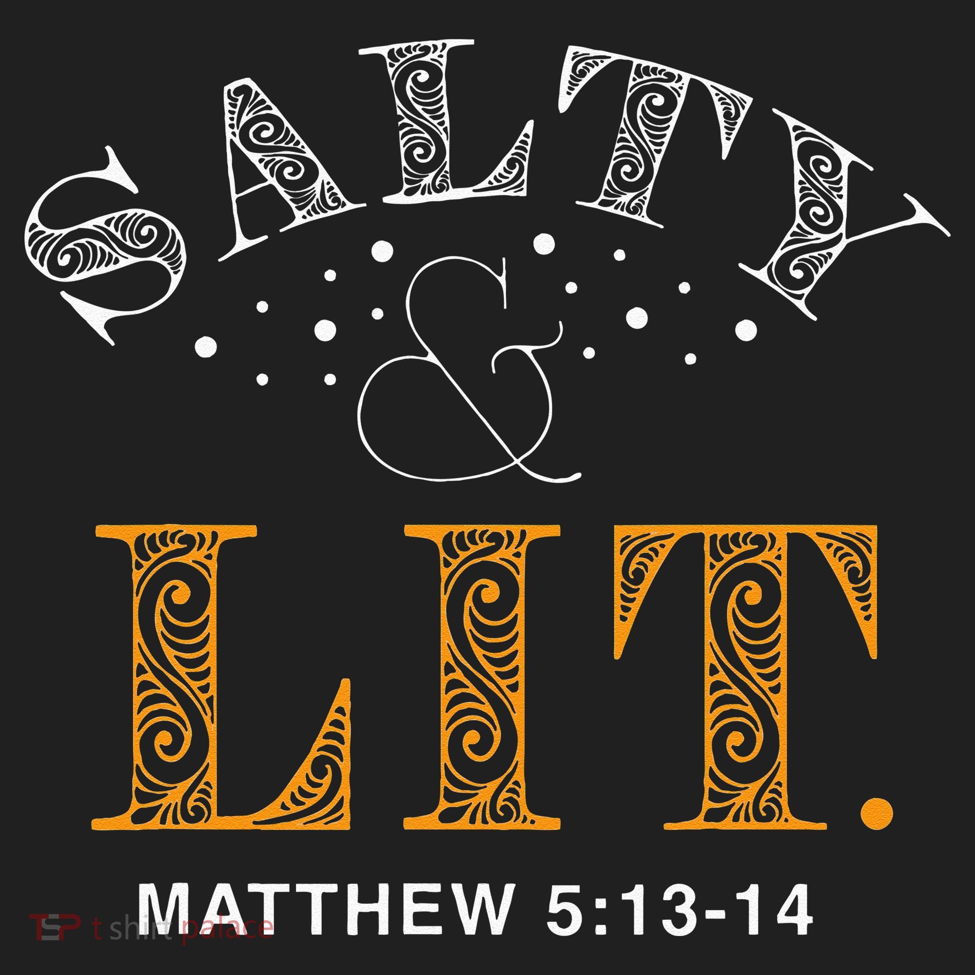 Salty And Lit Christian Bible Verse Religious Golf Towel