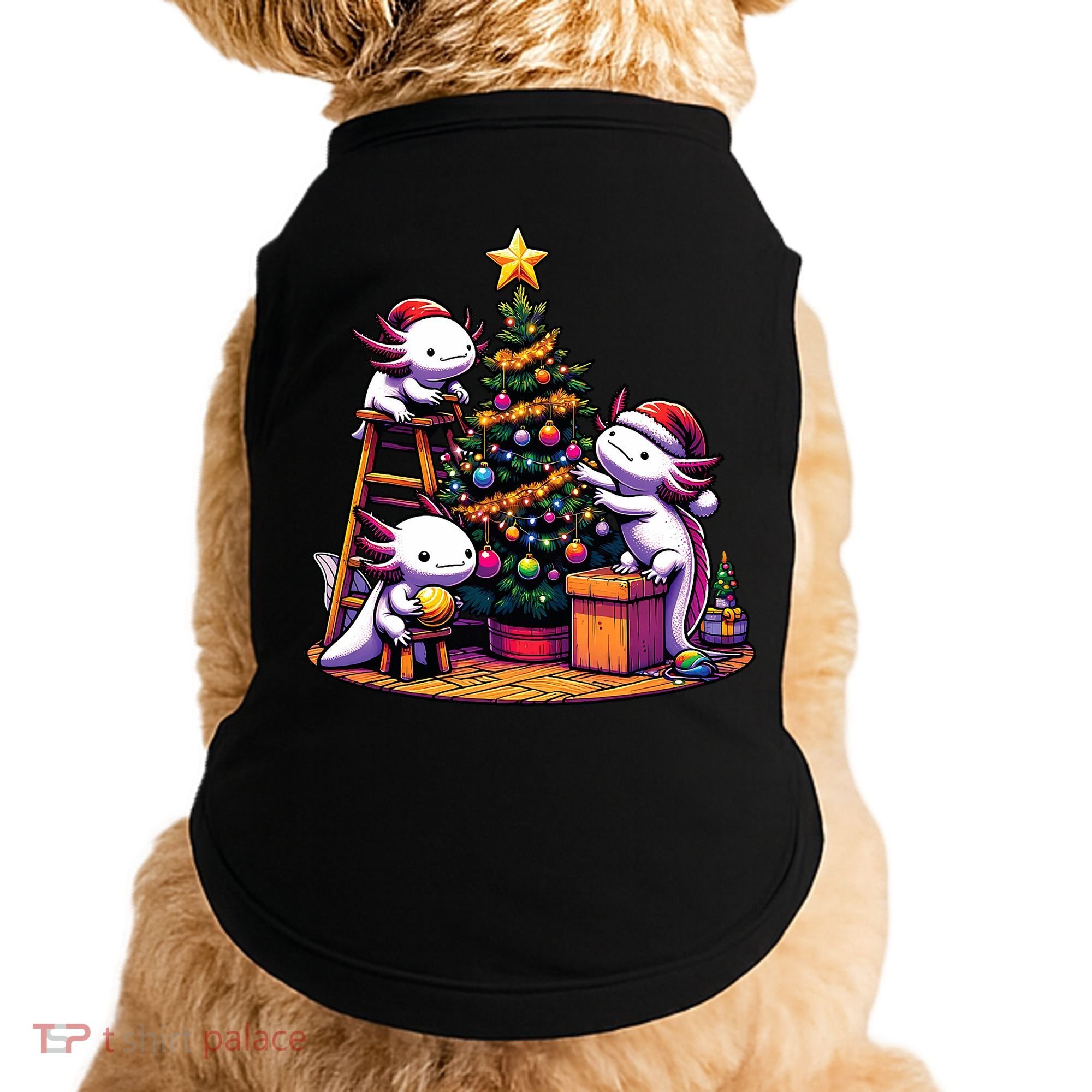 Sea Animal Lovers Kawaii Axolotl Decorating Christmas Tree Doggie Tank