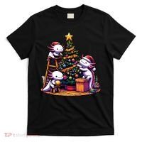 Sea Animal Lovers Kawaii Axolotl Decorating Christmas Tree T-Shirt thumb 0
