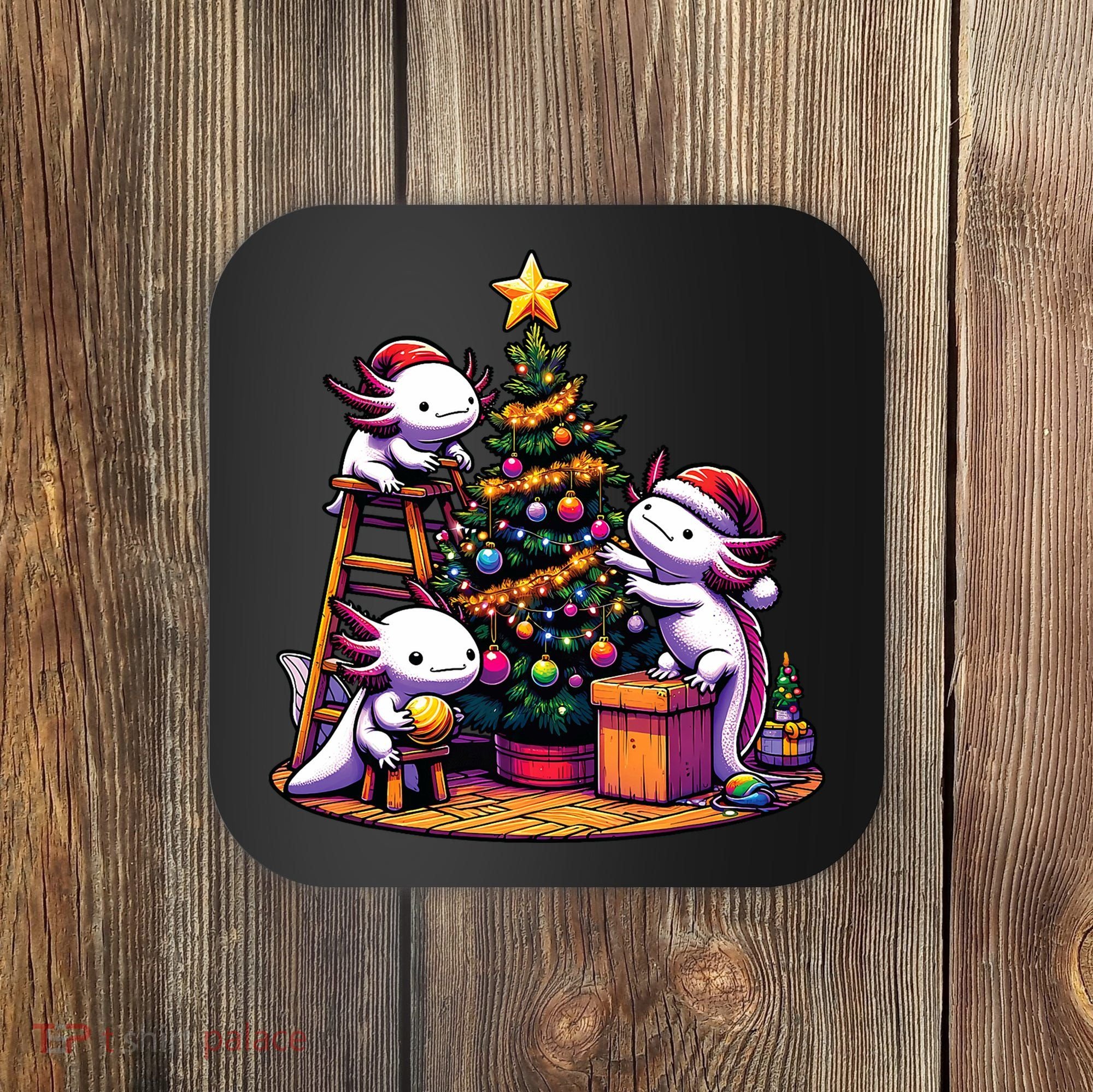 Sea Animal Lovers Kawaii Axolotl Decorating Christmas Tree Coaster