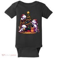 Sea Animal Lovers Kawaii Axolotl Decorating Christmas Tree Baby Bodysuit thumb 0
