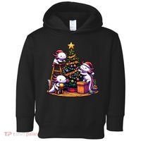 Sea Animal Lovers Kawaii Axolotl Decorating Christmas Tree Toddler Hoodie thumb 0