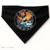 St. Augustine Lighthouse Florida Retro Sunset Palm Trees USA-Made Doggie Bandana thumb 0