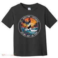 St. Augustine Lighthouse Florida Retro Sunset Palm Trees Toddler T-Shirt thumb 0
