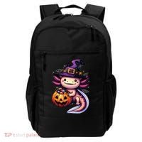 Sea Animal Lovers Axolotl Witch Hat Celebrating Halloween Backpack thumb 0
